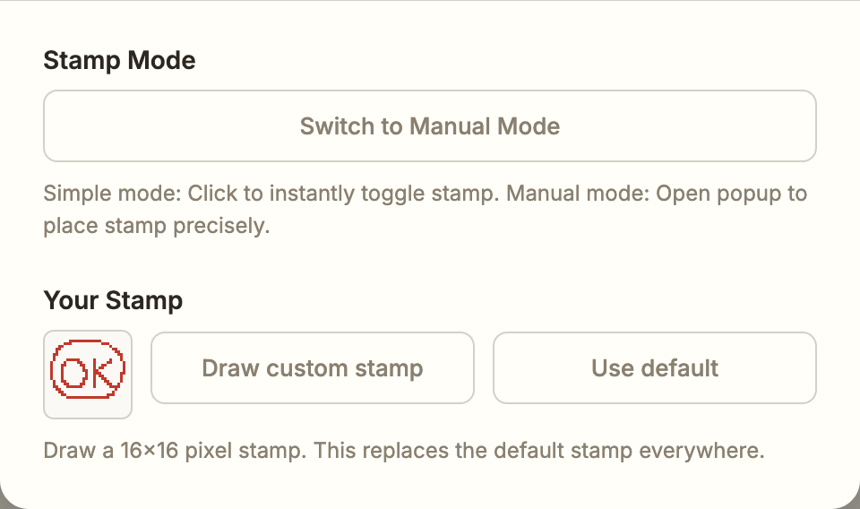 Pixel stamp editor